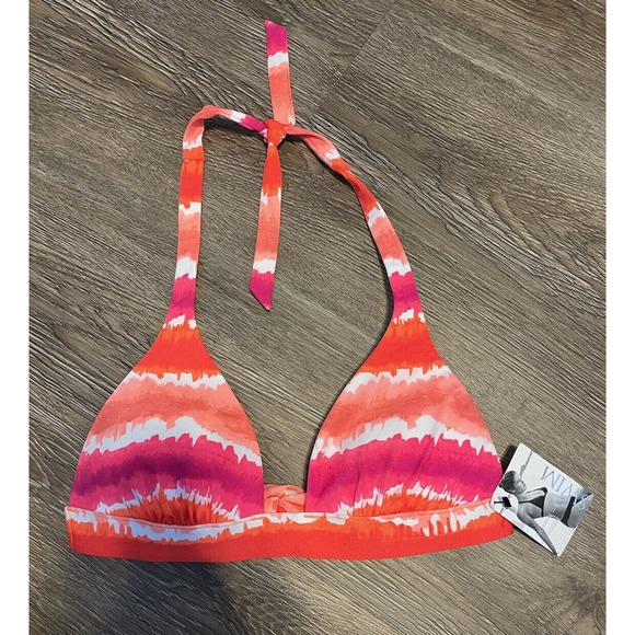 Victoria's Secret Other - Victorias Secret Wireless Halter Bikini Top Size Small No Wire Lift Cleavage NEW